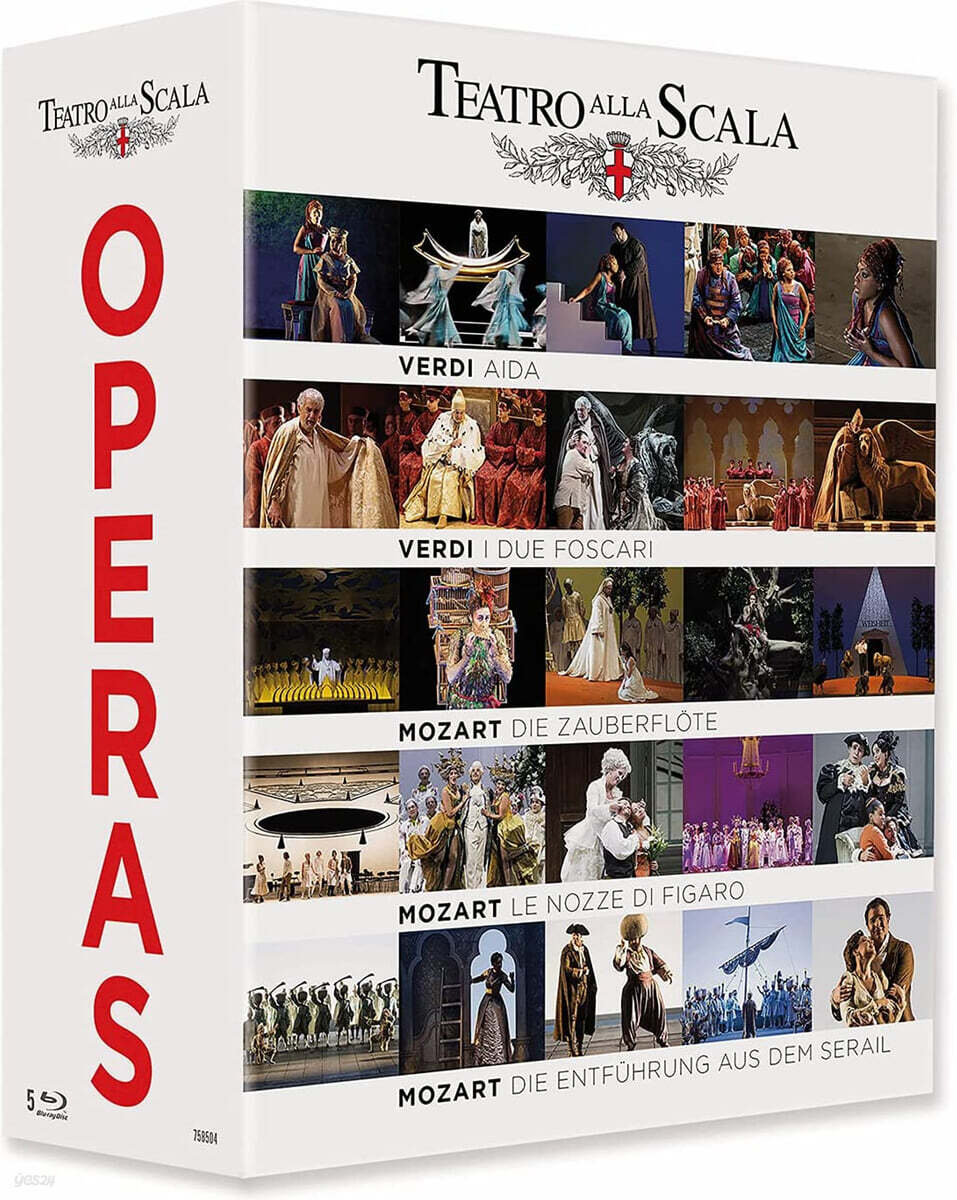 오페라 5편의 영상물 박스 (Five Outstanding Operas From The Legendary - Teatro alla Scala Opera Box)