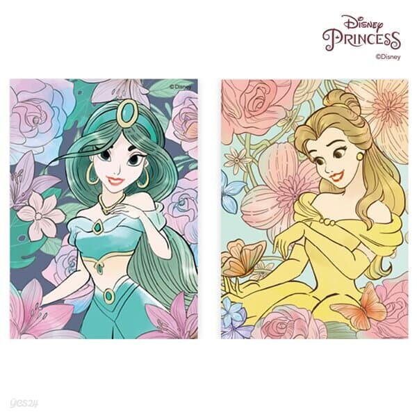 디즈니 프린세스 그림 그리기 DIY 2세트 플라워 13X18
