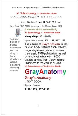 ׷̾Ƴ غ 11 4 к  ؽƮ å.Grays Anatomy. XI. Splanchnology. 4. The Ductless Glandsl Apparatus Text Book,by Henry Gray