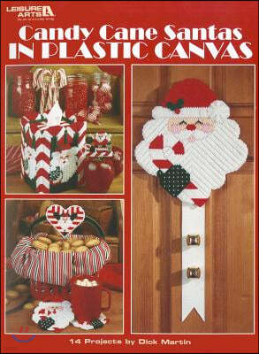 Candy Cane Santas in Plastic Canvas