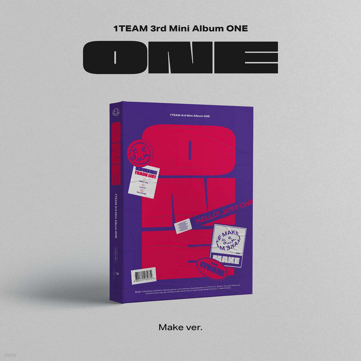 원팀 (1TEAM) - 미니앨범 3집 : ONE [Make Ver.] [재발매]