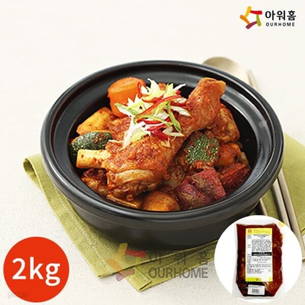 아워홈 행복한맛남 닭조림 양념장 2kg x 1봉