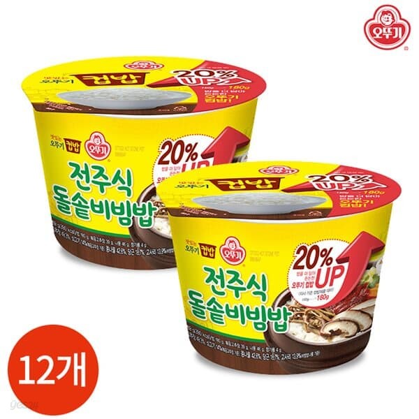 오뚜기 컵밥 전주식 돌솥비빔밥 269g x 12개