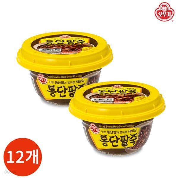 오뚜기 통단팥죽 285g x 12개