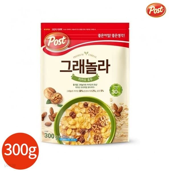 동서 포스트 그래놀라 카카오호두 300g x 1봉