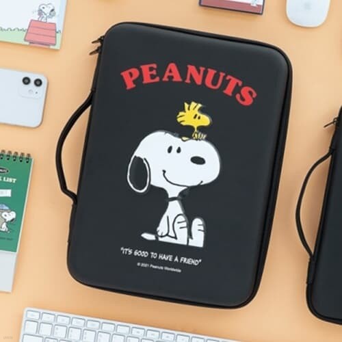 [Peanuts] 스누피 디지털 파우치 13인치_블랙