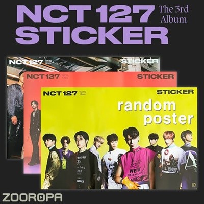 [새상품/1포스터] 엔시티 127 (NCT 127) 3집 Sticker (브로마이드1장+지관통)