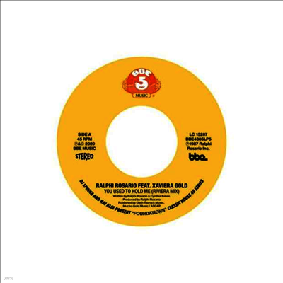 DJ Spinna — DJ Spinna & Kai Alce Present: Foundations - Classic House 45 Series Part 5: Ralphi Rosario Ft Xaviera Gold - You Used To Hold Me 앨범 커버