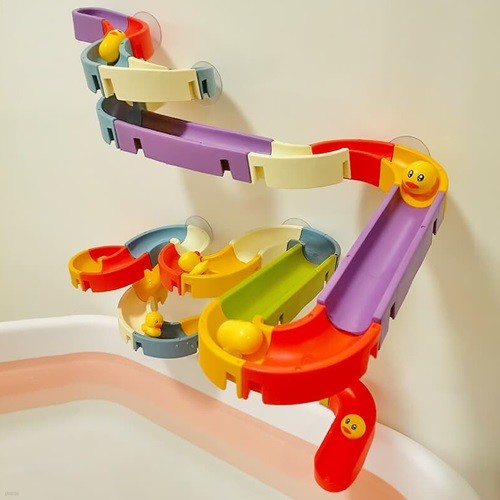 키저스 워터 슬라이드 블록 유아 블럭 오감 목욕 물 놀이 교구 장난감
