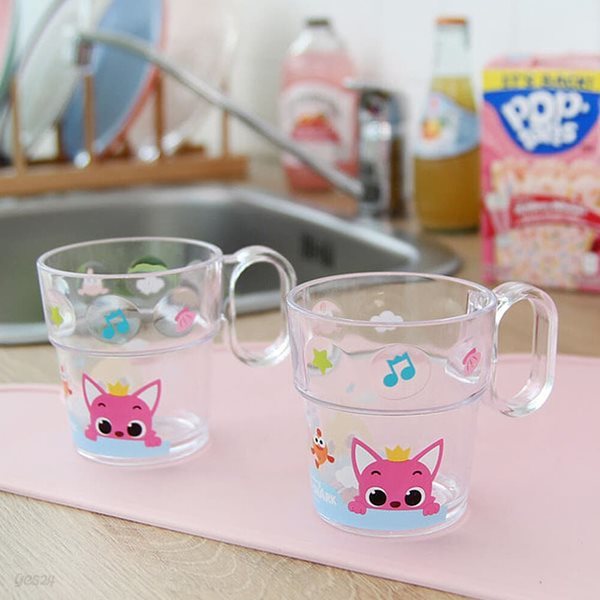 핑크퐁 도트치카컵 다용도물컵/유아 아동 어린이 양치컵