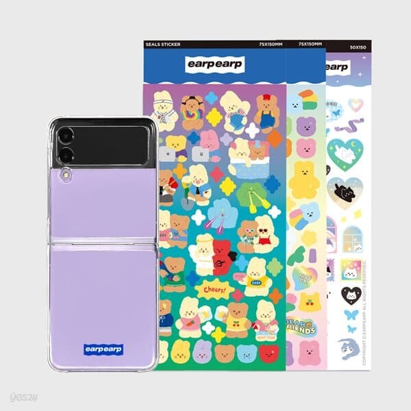 LOGO CASE STICKER SET(Z플립-클리어하드)