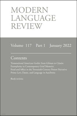 Modern Language Review (117: 1) January 2022