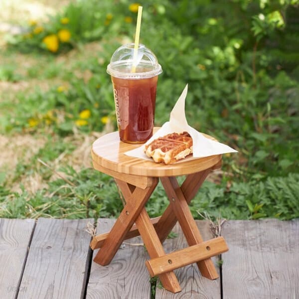 접이식 대나무 휴대용 의자(원형)