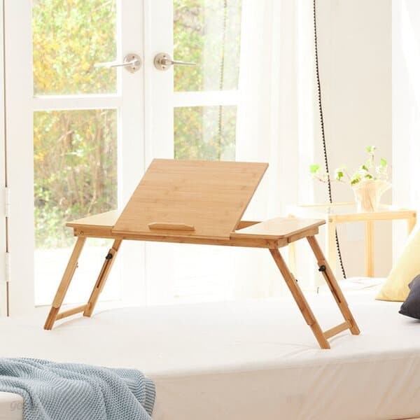 데일리 대나무 원목 침대 각도조절 베드테이블 72cm