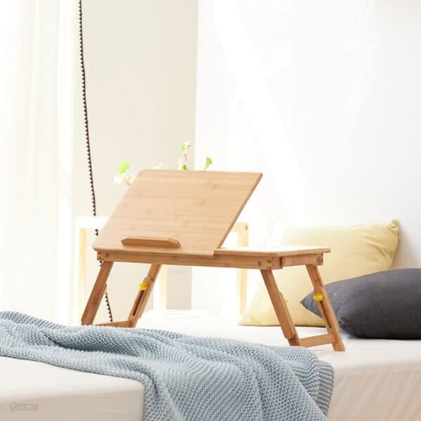 데일리 대나무 원목 침대 각도조절 베드테이블 50cm