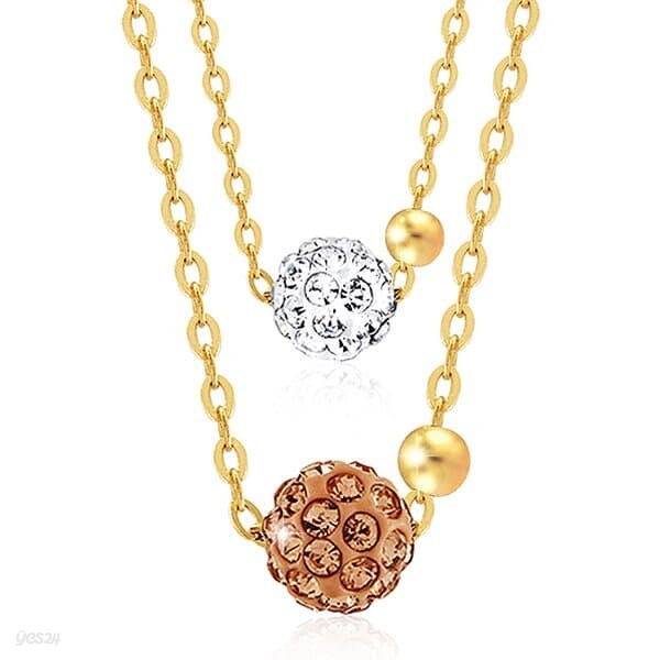 [니지쥬얼리] 14K GOLD 블링 투투볼 목걸이