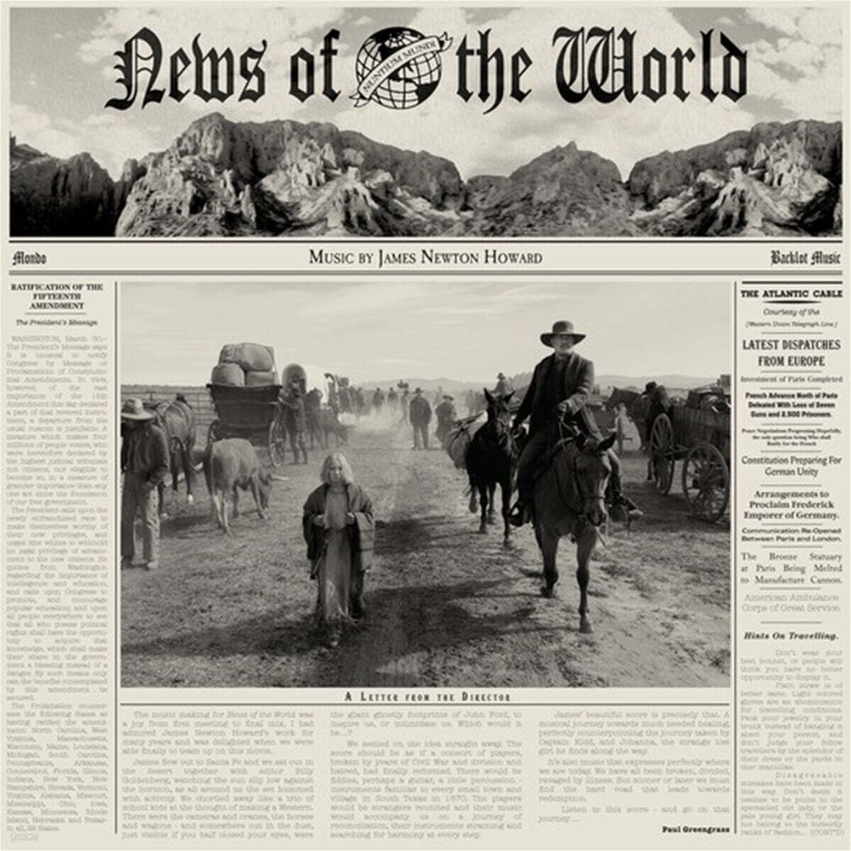 뉴스 오브 더 월드 영화음악 (News of the World OST by James Newton Howard) [2LP]