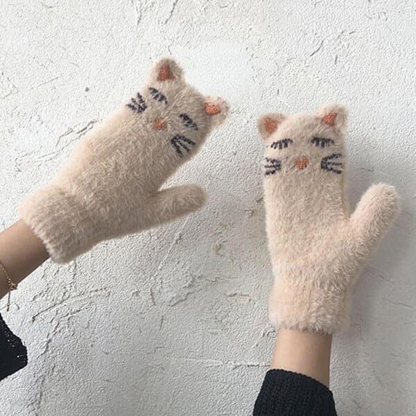 냐옹 귀여운 고양이 벙어리 겨울장갑