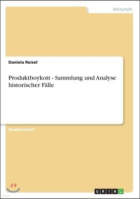 Produktboykott - Sammlung und Analyse historischer Falle