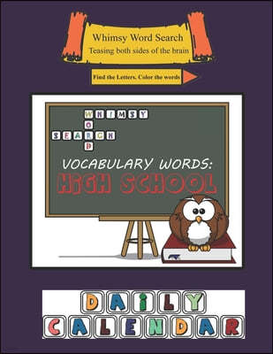 Whimsy Word Search, High School Vocabulary Words - Daily Calendar