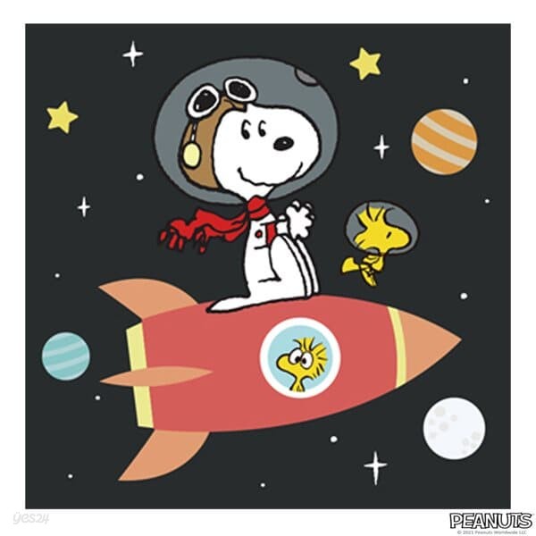 스누피 피너츠 그림그리기 스누피 우주여행 25X25