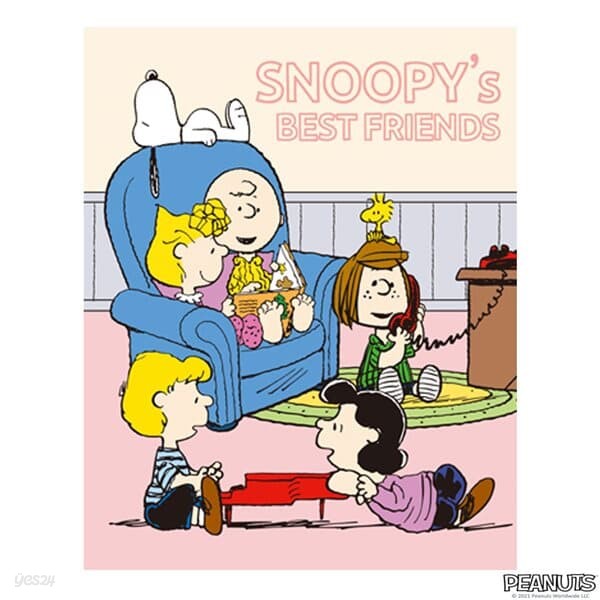 스누피 피너츠 보석십자수 BEST FRIEND 40X50