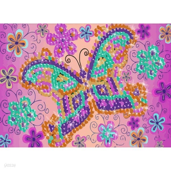 반짝이는 나비 (이젤) 보석십자수 10x15