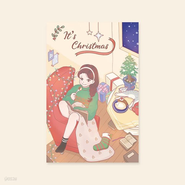 [크리스마스카드] XMJ3217-ITS CHRISTMAS 성탄절 캘리그라피카드