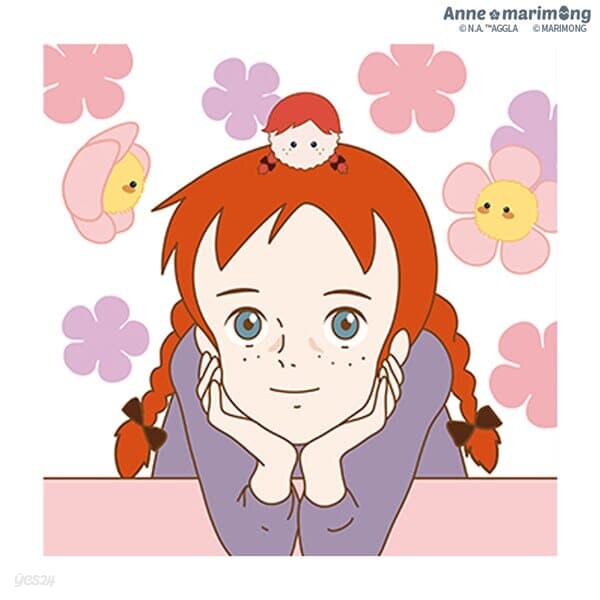 빨강머리앤 그림그리기 캔버스 플라워 앤 25X25