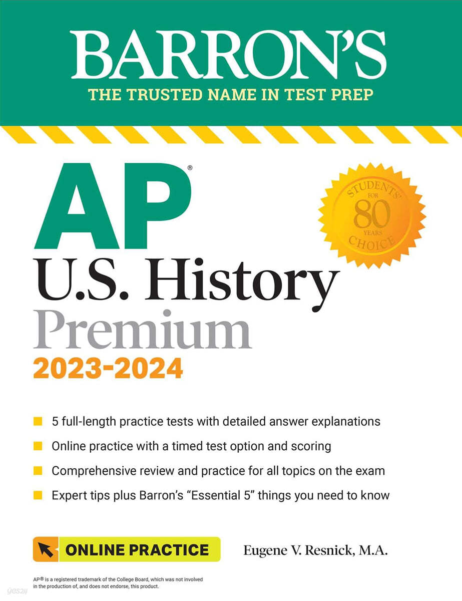 AP U.S. History Premium, 2023: 5 Practice Tests + Comprehensive Review + Online Practice