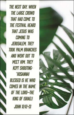 Palm Sunday Bulletin: Blessed Is the King of Israel (Package of 100): John 12:12-13 (Csb)