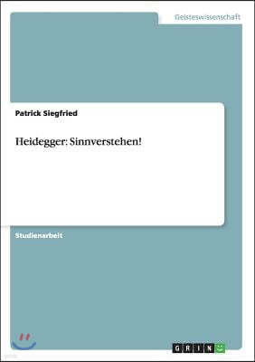 Heidegger: Sinnverstehen!