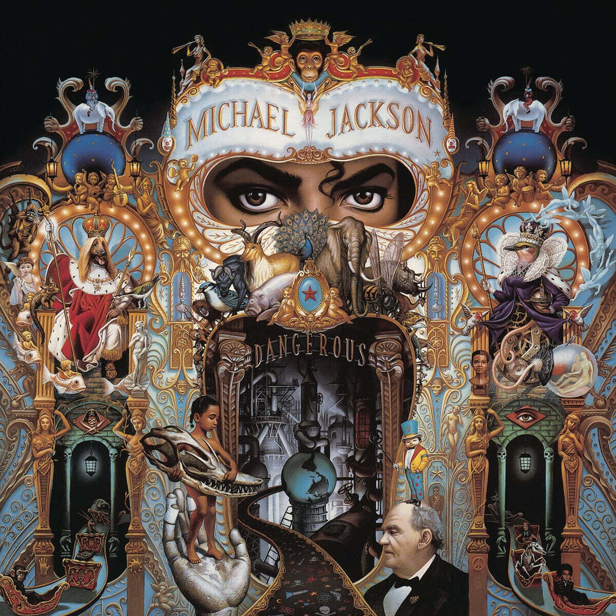 Michael Jackson (마이클 잭슨) - Dangerous [레드 &amp; 블랙 소용돌이 컬러 2LP]