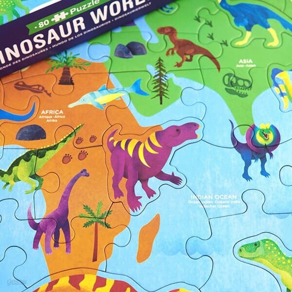 머드퍼피 세계 공룡 지도 80피스 퍼즐