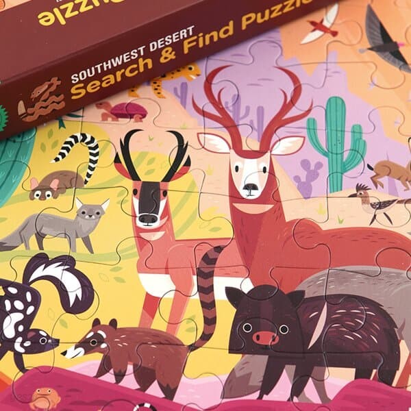 머드퍼피 사우스웨스트 사막생물 64피스 그림찾기 퍼즐 / 4세이상