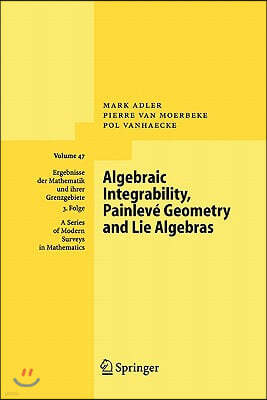 Algebraic Integrability, Painleve Geometry and Lie Algebras