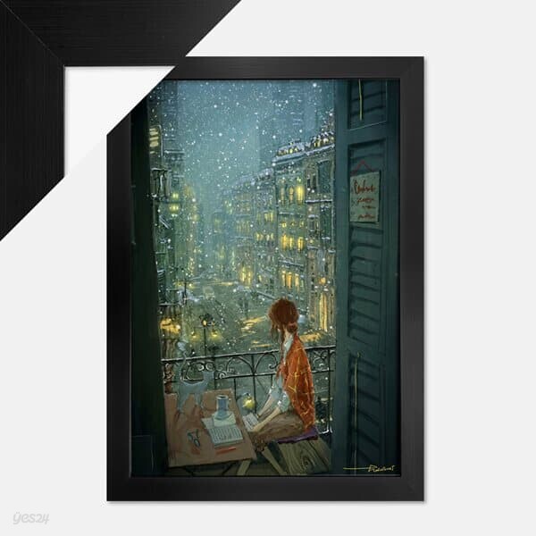 1000피스 직소퍼즐 현현-WHITE DAY + 우드블랙 액자