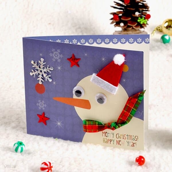 [아트랄라] 성탄카드만들기(눈사람) (5인용)크리스마스카드만들기
