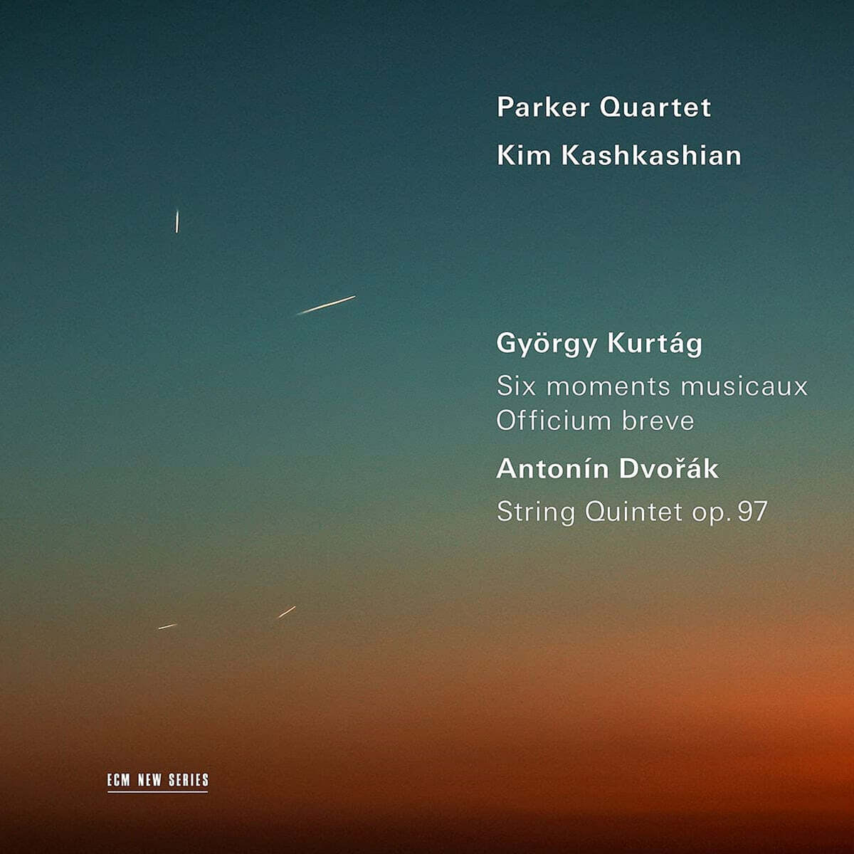Parker Quartet / Kim Kashkashian 죄르지 쿠르탁: 6개의 악흥의 순간 / 드보르작: 현악 오중주 3번 외 (Gyorgy Kurtag: Six Moments musicaux Op.44 / Dvorak: String Quintet Op.97)