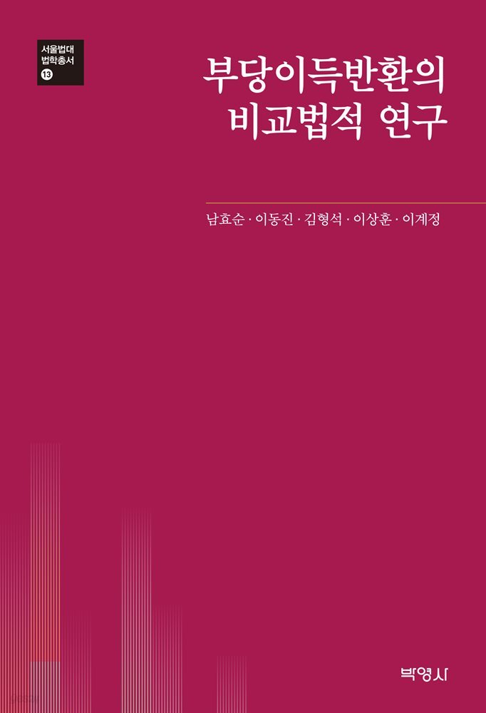 부당이득반환의 비교법적 연구