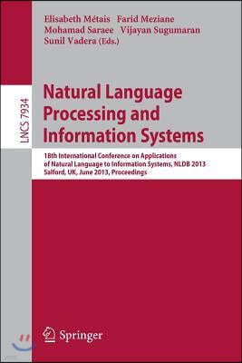 Natural Language Processing and Information Systems: 18th International Conference on Applications of Natural Language to Information Systems, Nldb 20