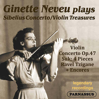 Ginette Neveu ú콺: ̿ø ְ / ũ:   ǰ (Sibelius: Violin Concerto Op.47 / Suk: Four Pieces for Violin and Piano Op.17) 