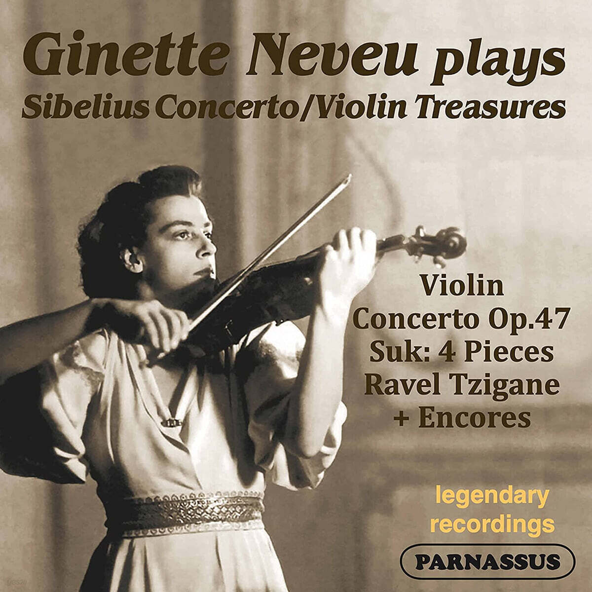 Ginette Neveu 시벨리우스: 바이올린 협주곡 / 수크: 네 곡의 소품집 (Sibelius: Violin Concerto Op.47 / Suk: Four Pieces for Violin and Piano Op.17)