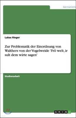 Zur Problematik Der Einordnung Von Walthers Von Der Vogelweide 'fr? Welt, IR Sult Dem Wirte Sagen'