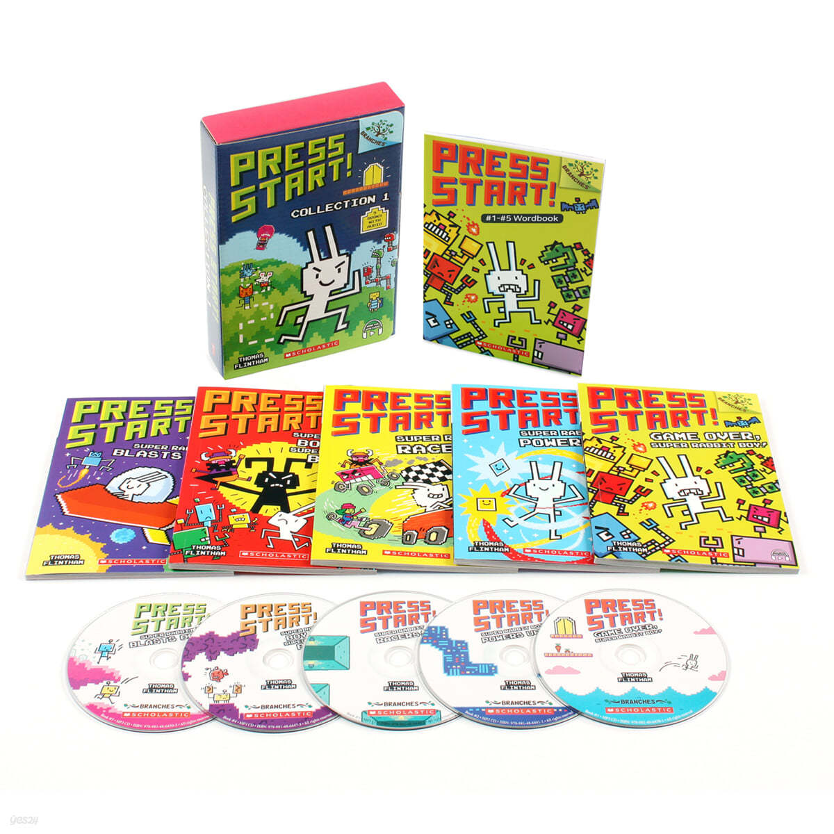 Press Start #1~5 (Book+CD+Wordbook) 5종 박스 세트 (StoryPlus QR코드 포함)