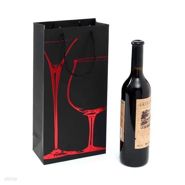 글라스 와인 쇼핑백 10p세트(2병) 와인선물