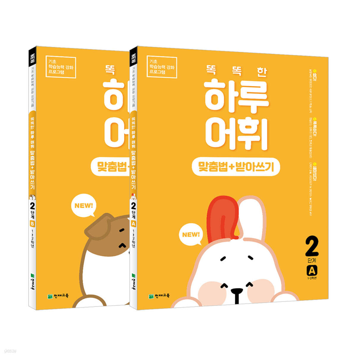 NEW 똑똑한 하루 어휘(맞춤법+받아쓰기) 2학년 세트 : 2단계A+B