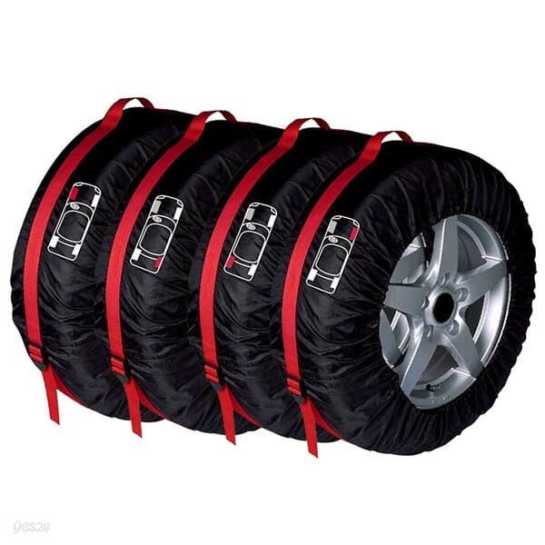 타이어 보관 커버 4p세트(S) (레드)/ 차량 바퀴 보관