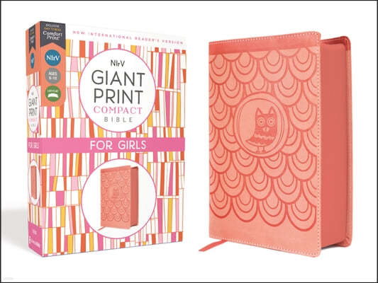 Nirv, Giant Print Compact Bible for Girls, Leathersoft, Peach, Comfort Print