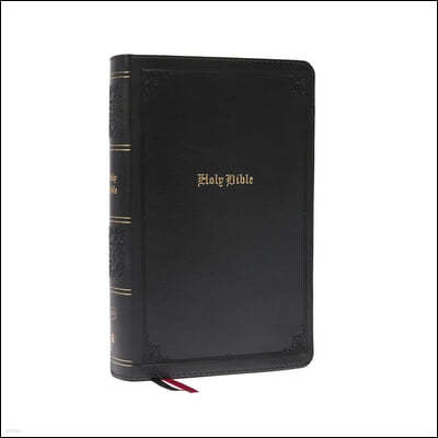 KJV Holy Bible: Large Print Single-Column with 43,000 End-Of-Verse Cross References, Black Leathersoft, Personal Size, Red Letter, Comfort Print: King